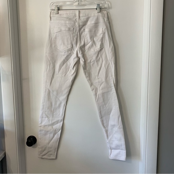Express Jeans Denim Legging Women's Size 4 White Mid Rise 5-Pocket - Picture 7 of 9